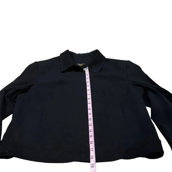 Grace Dane Lewis Women's Black Cropped Jacket Size 12 Casual Button-Up - Picture 10 of 12